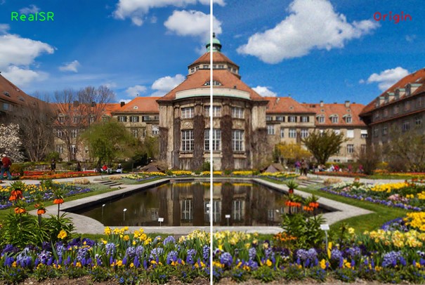 Super resolution can help reduce noise in real-world images.