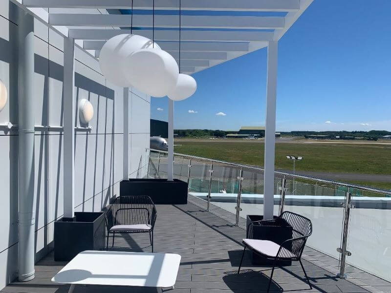 A terrace at one of the Spyrosoft UK offices.