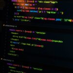 A close-up of JavaScript code in a dark-mode editor, symbolizing the software maintenance and application management tasks performed during the 'Operate' stage of a Build-Operate-Transfer (BOT) project