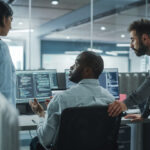 Team discussing SSDLC - secure software development lifecycle.