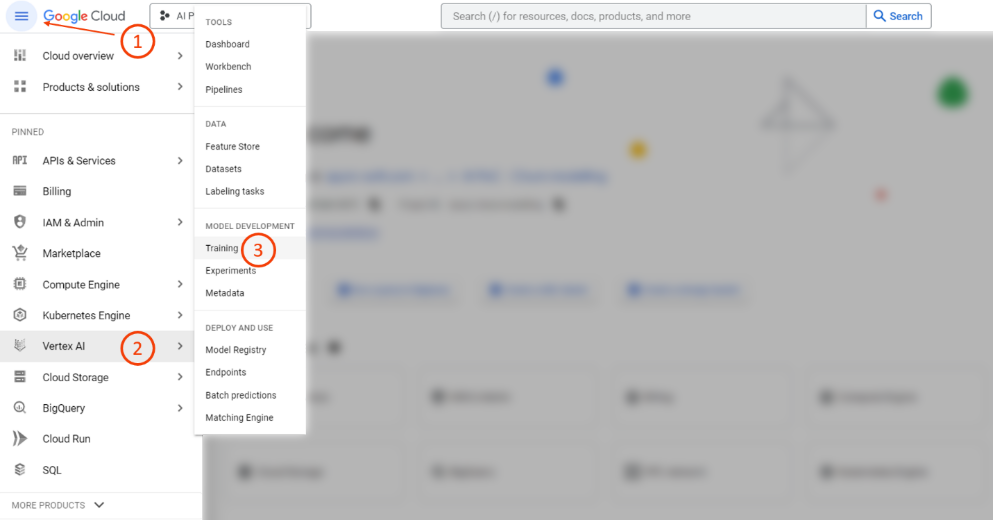 Customer churn prediction with Google AutoML 
Step 1 illustrated