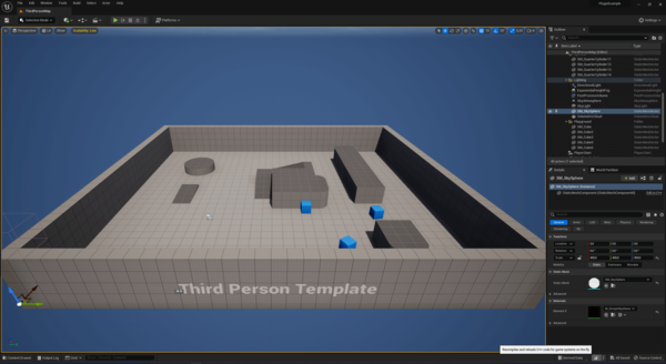 Recompiling the Unreal Engine project after implementing the custom split screen plugin.
