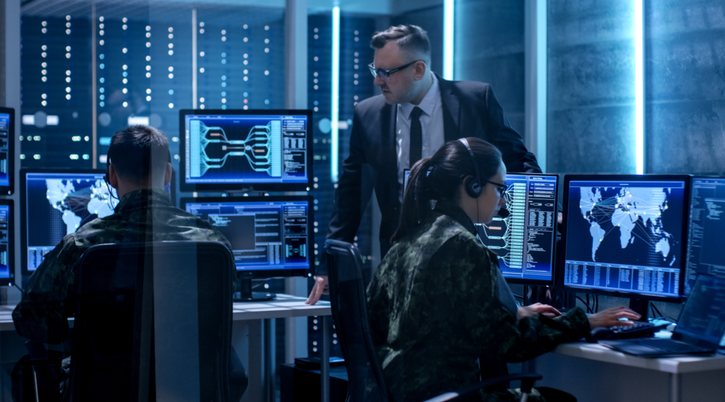 Team of cybersecurity experts