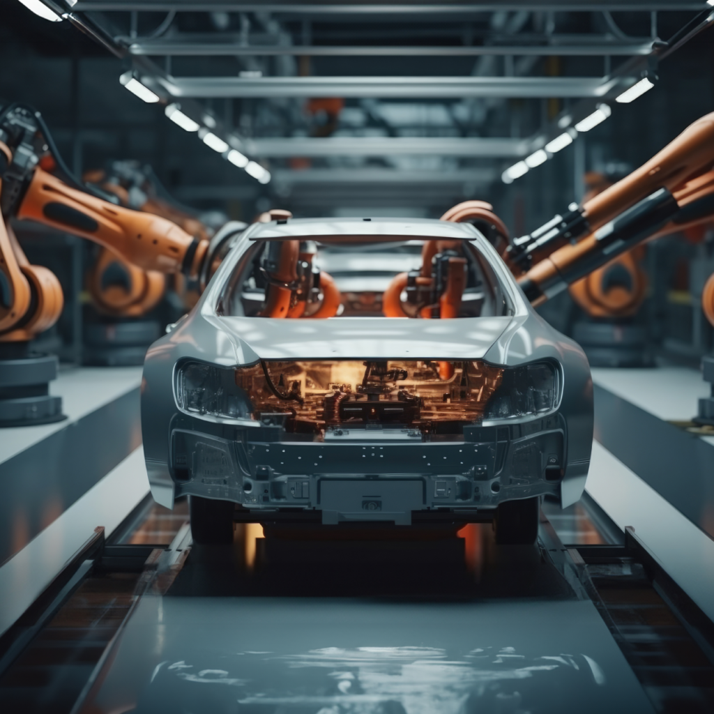 Car in assembling line