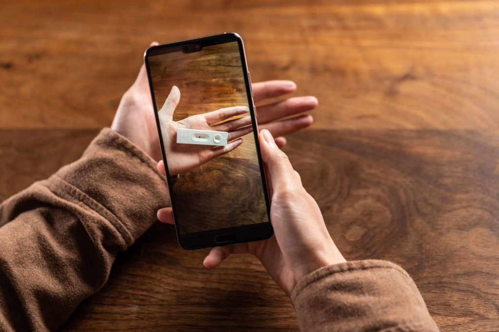 Image processing algorithm for quantifying Covid-19 test results