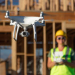 woman steering a commercial drone