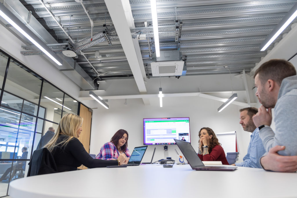 People in a conference room 