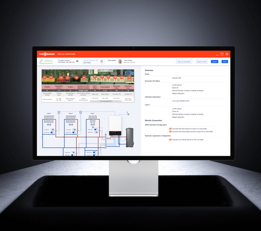 Computer screen displaying a digital product developed with the help of Spyrosoft, created by the Product Management team.