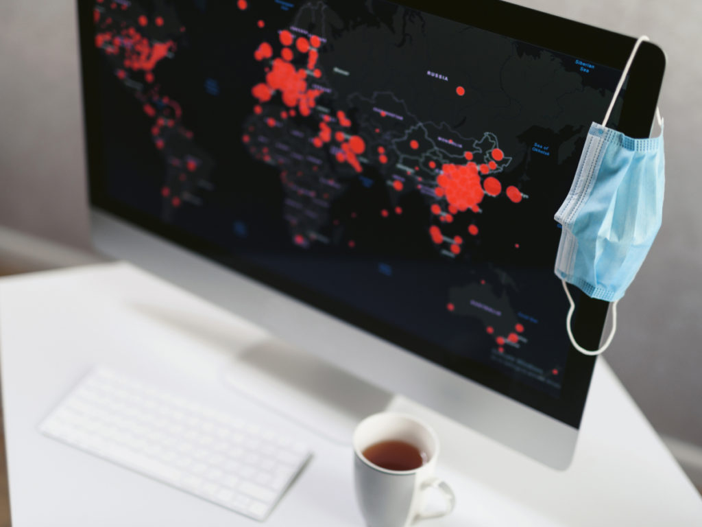 Medical modelling on screen with diagram