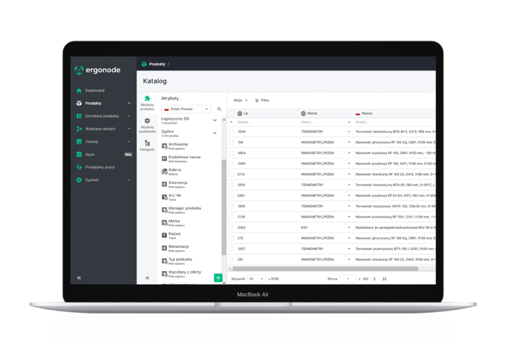 AFRISO: Wdrożenie PIM dla wielojęzycznej platformy B2B_ Afriso PIM Ergonode mockup desktop AFRISO: PIM implementation for multilingual B2B platform