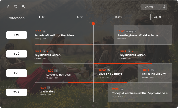 electronic program guide, broadcasters