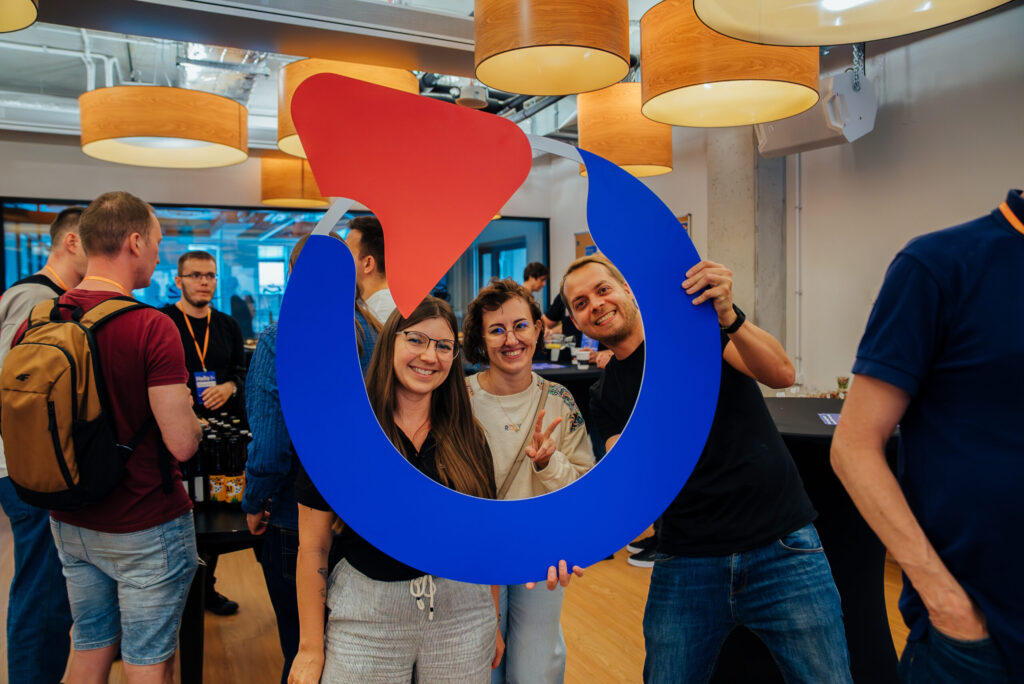 People having fun at the IT event in Wroclaw