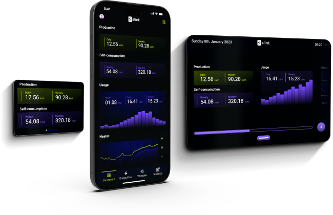 a couple of mockups presenting slint embedded ui toolkit