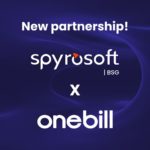Cover image about cooperation of Spyrosoft with onebill presenting their logos