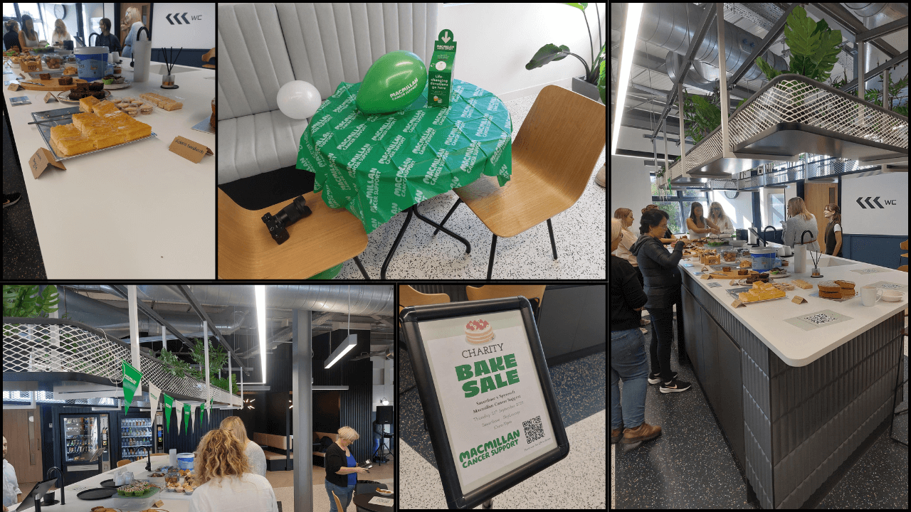 Spyrosoft Ltd corporate social responsibility activities- MacMillian Bake Sale