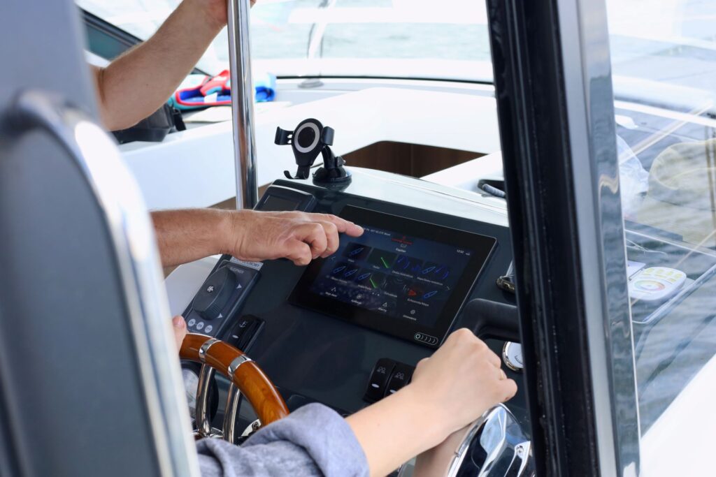 Yacht control panel​. HMI boat cocpit