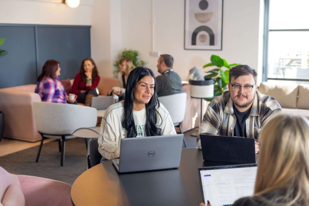 Spyrosoft people working in the UK office