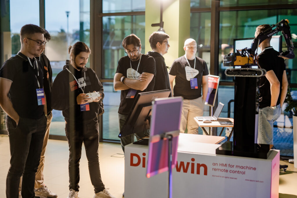 A group of participants during one of the events organized at the Spyrosoft office in Szczecin